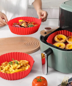 Pack of 2 Silicone Air Fryers Tray Reusable