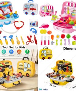 Kids Toys Children Play House Hand Toolbox Toy Boy Tools Storage Box For Kids. 1) Doctor Tool Set 2) Mechanic Tool Set 3) Cooking Tool Set
