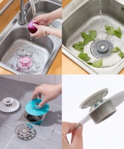 Silicone Hair Sink Flex Strainers, Anti-Clogging Filter, Floor Drain Cover, Basin Stopper, Drainer Hair Catcher
