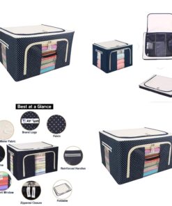 Fouji Multipurpose Clothes Storage Box Steel Rod Organizer For Clothes Foldable