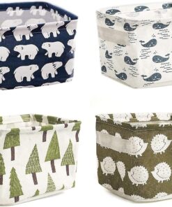 Small Storage Baskets Foldable Mini Square Storage Box