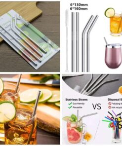 pack of 4 Stainless Steel Straws Set