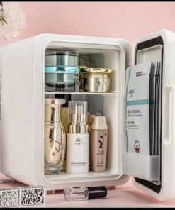 4L Mini Car Home Make Up Fridge Skincare Portable Small Beauty Cosmetic Fridge With Led Light Mirror