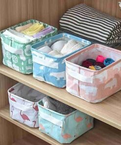 Foldable mini Clothes Storage Basket for Remote Controls, Underwear, Cosmetics, Toys, and More!