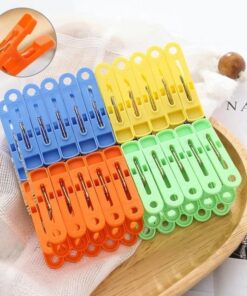 16 Pcs Laundry Hanging Pin Socks Underwear Drying Rack Holder Cloths holder Multipurpose Plastic Cloth Hanging