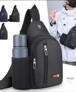 Travel Crossbody Bag Large Capacity Oxford Cloth Fashion Shoulder Bag Lightweight Solid Color Chest Bag