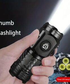 Mini LED Flashlight, Rechargeable Cap Clip Light with Tail Magnet Outdoor, Portable Emergency Flashlight with Battery, Suitable for Hiking And Camping