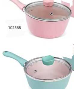 Non stick saucepan with glass lid 18cm
