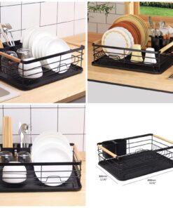 Wood handle dish rack SK