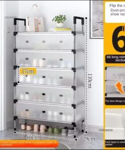 Dustproof Shoe Rack Aluminum 6 Layer Heavy Quality