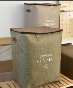 Zippered Fabric Storage Bags for Clothes Blankets Wardrobe Organizer