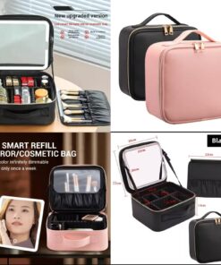 LED Mirror cosmetic organizer