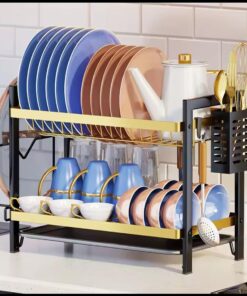 2layer dish rack iron material