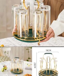 Golden glass stand