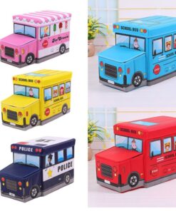 Folding Kids Bus Stool+Storage Box