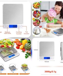 Digital Kitchen Scale 3000g/0.1g Precision with LCD Display