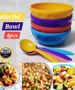 4pcs - Pack of 4pcs IceCream/Soup Bowls Set with Spoons