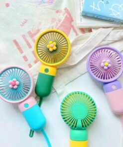 Mini Fan USB Rechargeable Handheld Desktop fan– Portable Lightweight,  Office, School & Travel Summer Gift