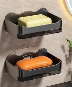Pack Of 2 Kitchen & Bathroom Plastic Soap Dish