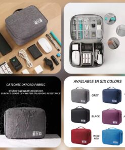 Portable electronic accessories organiser case SK