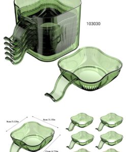 6pcs serving small plates with stand plastic