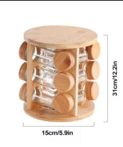 8pcs jar rotating spice rack