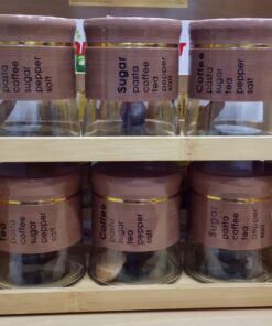 6pcs jar glass set with stand