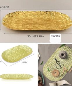 Metal golden tray