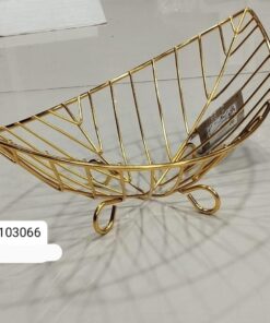 Stainless steel golden Fruit basket