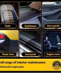 Three Guys Dashboard Leather & Tyre Wax (450ml) – Saffron Flower Fragrance | German Engineered Formula | UV Protection & Dust Repellent