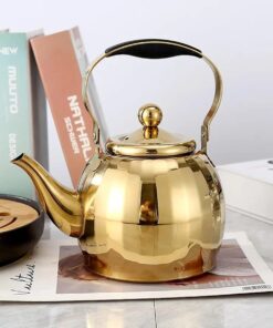 1.5L Stainless Steel Whistling Kettle Stove Camping Kettle with Insulation Handle Safe Induction Gas Hob Teapot for Stove