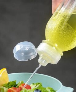 Kitchen Squeeze Oil Bottle Dispenser Food-grade PP Condiment Squeeze Bottles Sauce Vinegar Olive Oil Box
