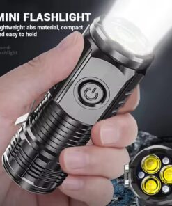 Super Bright Mini 3LED Flashlights With Pen Clip Built in Battery USB Charge Flashlight Outdoor Portable Torch Emergency Lamp