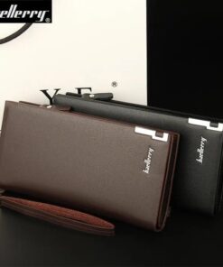 Baellerry Long Wallet For Men Slim Money Mobile Men Leather Wallet Card Holder