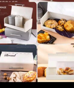 Multifunctional Luxury metal bread storage box SK