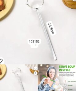 1pc Long Handle Glass Spoon - Heat-Resistant High Borosilicate Glass, Transparent