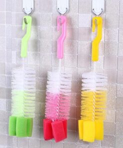 Baby Bottle Brush Nipple Brush 360-Degree Rotating Head Cleaning Sponge Cup Brush
