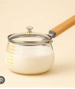 Single handle milk pot glass material