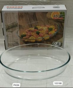 Large Capacity Toughened Glass Baking Dish Pan Oven 450°C size 2.4lire