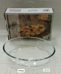 Large Capacity Toughened Glass Baking Dish 450°C  size 1.6litre