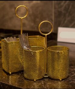 Cutlery holder golden