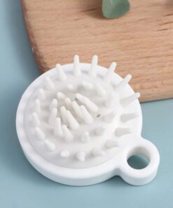 Hair Scalp Massager Brush, White Soft Silicone Shampoo Brush Hair Washing Brush