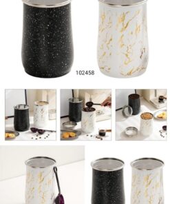 Metal jar 1000ml with plastic spoon