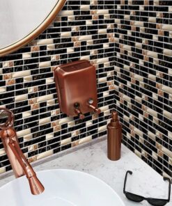 Colorful self-adhesive Tile Stickers for home decor, ideal for kitchen and also great as wall decor or wallpaper border   (Pack of 24)