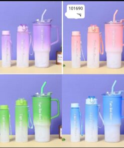 3pcs water bottle set plastic