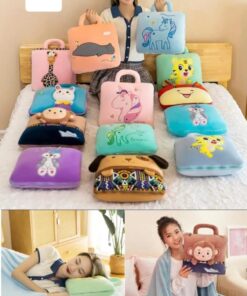 2 In 1 Pillow Quilt Dual-use Office Nap Pillow Multifunctional Folding Blanket