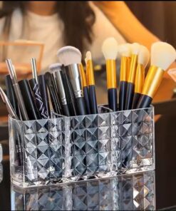 Crystal brush holder