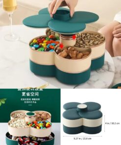 Rotating 2 layer dry food tray
