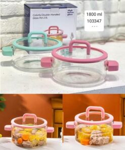 Glass pot silicone handle 1800ml