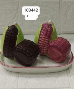 Ceramic salt and pepper with tray